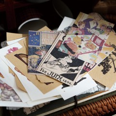 80Pcs Vintage Flowers Fairy Paper Stickers Book Junk Journals Card Scrapbooking