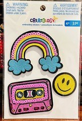 NEW CREATOLOGY DIMENSIONAL EMBROIDERY STICKERS Smile Emoji Music Cassette RETRO