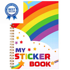 Reusable Sticker Storage Book Collecting Album 5.8 x 8.3 inches, white