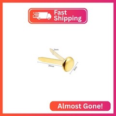 300 Pieces 3/4 Inch Paper Fasteners Small Round Metal Brads with Hole Punch for