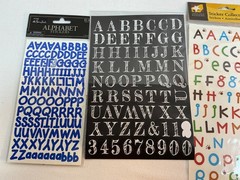 Mixed Lot of Scrapbooking Stickers, Open Packages, Partially Used, Many Brands