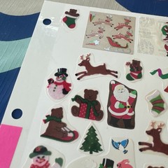 80s Stickers Vintage Large Bears Fuzzy, Glow In Dark Christmas LOT Sandylion!