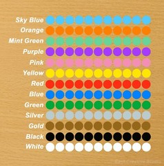 Assorted Sizes Colour Sticker Dots Adhesive Round Labels Circular Spot Scrapbook