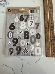 Life’s Little Occasions LLO Black/Gray/White Numbers 2 Die Cut Stickers 60 PC