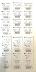 LOT Of 6 STRIPS MRS GROSSMAN’S Stickers BEACH BALL & FLIP FLOPS 2007 Ocean Fun