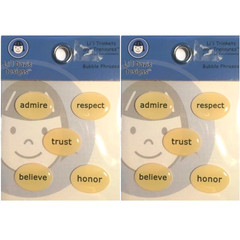 LOT OF 2 LI’L DAVIS DESIGNS BUBBLE PHRASES TRUST WHITE TRINKETS TREASURES Epoxy