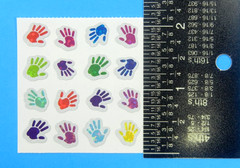 Prismatic Colorful Hand Prints Sandylion Sticker Mod Sheet 2″x 2″