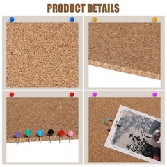 3mm Cork Board roll 4 x 8 ft Thick Cork roll for Walls with 500 Multicolor Pu…