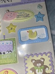 K&Company Baby 1st Steps First Friends Smile Bath Tooth Birthday 1 Year Stickers