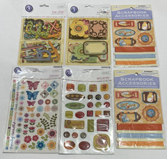 Scrapbook Sticker Embellishments Lot Tattoos Charms Brads Storage Sleeves NEW