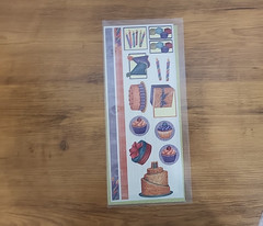 6 PC LOT Creative Memories Cottage Jumbo Great Lengths Stickers Power Palette