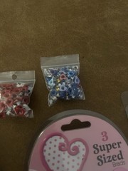 Scrapbooking Lot Valentine’s Day Embellishments Brads Eyelets