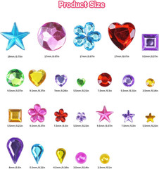 3200Pcs Self-Adhesive Gem Stickers and Rhinestones for Crafting