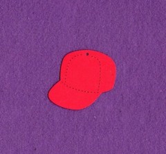 BASEBALL HAT die cuts scrapbook cards