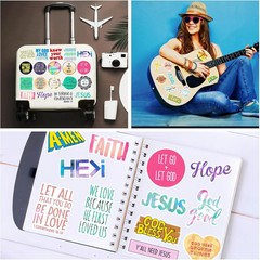 220Pcs Inspirational Christian Stickers Bulk, Vinly Waterproof Bible Verse Jesus
