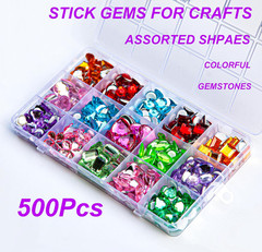 Self Adhesive Gems Jewels for Kids Crafts Rhinestones Jumbo Crystal Stickers10 S