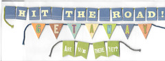 Travel Hit the Road Getaway Are We There Yet Deja Views Banner Stickers