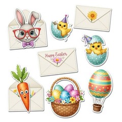 Choose ASet Bunny Rabbit Easter Tags Embellishments Junk Journal Scrapbook