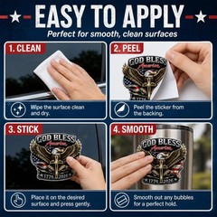 2pcs 250th Anniversary USA Stickers – Patriotic American Flag Bumper Decals, Tru