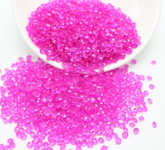 2000 Hot Pink Acrylic 4mm Diamond Confetti Wedding Deco Supplies Table Scatter