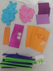Butterfly Flower Craft Project Supply Pkg Glitter Sticker Foam Decoration NewMix