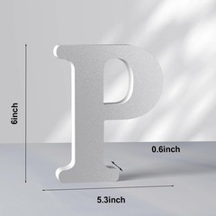 AOCEAN 6 Inch Silver Wood Letters Unfinished Wood Letters for Wall Decorative…