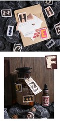 Letter Stickers 52 Pcs A-z Vintage Mini Boxed Adhesive Diy Sticker Gift Sealing