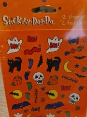 Vintage Halloween Black Cats Bats & Ghosts American Greetings Sticker Pack