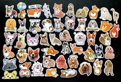Dog Stickers Puppy & Paw Skateboard Vinyl Laptop Luggage Decal Animals 50pcs