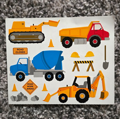 Mrs. Grossman’s Construction Vehicles Scrapbooking Sticker Sheet, Multicolor