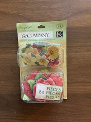 K & Company Floral 3-D Stickers Tim Coffey Borders Lot of 5 Retired NOS