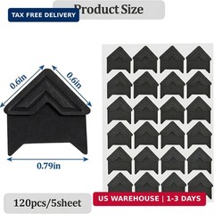 Self Adhesive Photo Corners 120 Pcs 5 Sheets Black Acid Free Photo Mounting Corn
