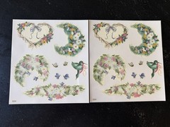 Plaid FolkArt Rub On Transfers 2001 Farmhouse Floral Sunflower Lot