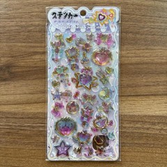 4Sheets Wand 3D Gem Stickers Twinkle Jewel Epoxy Stickers for Scrapbooking Journ