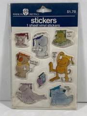 AMERICAN GREETING Vinyl Sticker Googly Eyed Monster Sherman Mount Grad Animal