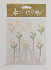 Jolee’s White Daisies In Vases Vellum Flowers Scrapbooking Stickers