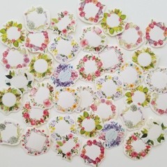 40PCS Flower Stickers Wreath Floral Stickers Scrapbooking Diary Notes Stickers