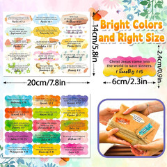 600 Pieces Bible Verse Stickers Inspirational Scripture Sticker, Christian