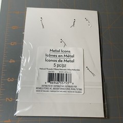 Michaels- Metal Icons Scrapbook Scissors Sewing Crafting Journal Embellishments