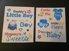 Forever In Time Precious Baby Boy Blue Titles Scrapbook Sticker Cutie Sweetie