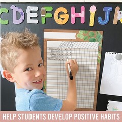 8 Charts Classroom Attendance, 11×17, Student Behavior, Homework Tracker Log