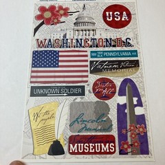 Karen Foster Design Cardstock Sticker Sheet Washington DC Destinations Acid Free