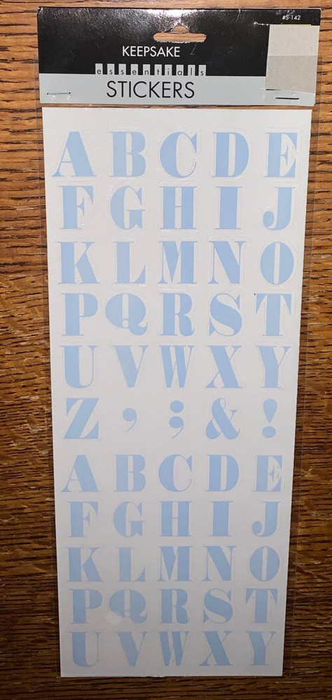 KeepSake Essentials Big Alpha Blue Alphabet Large Letters Scrapbook Stickers