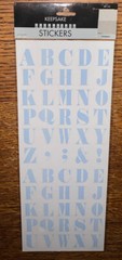 KeepSake Essentials Big Alpha Blue Alphabet Large Letters Scrapbook Stickers