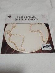 P13 Light Chipboard Embellishments Bundle 10assorted medium & large sizes