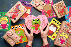 Valentines Stickers for Kids 36 Sheets Make Your Own Face Stickers DIY Valentine