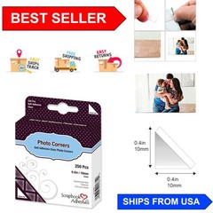 3L PVC-Free Polypropylene Photo Corners – 250 Pack for Creative Projects