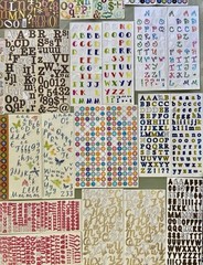 Lot of 46 Incomplete Sticker Sheets NRN, American Crafts, Etc