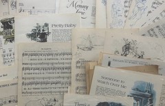 Vintage Sheet Music Single Pages lot of 100 craft junk journal art collage mixed