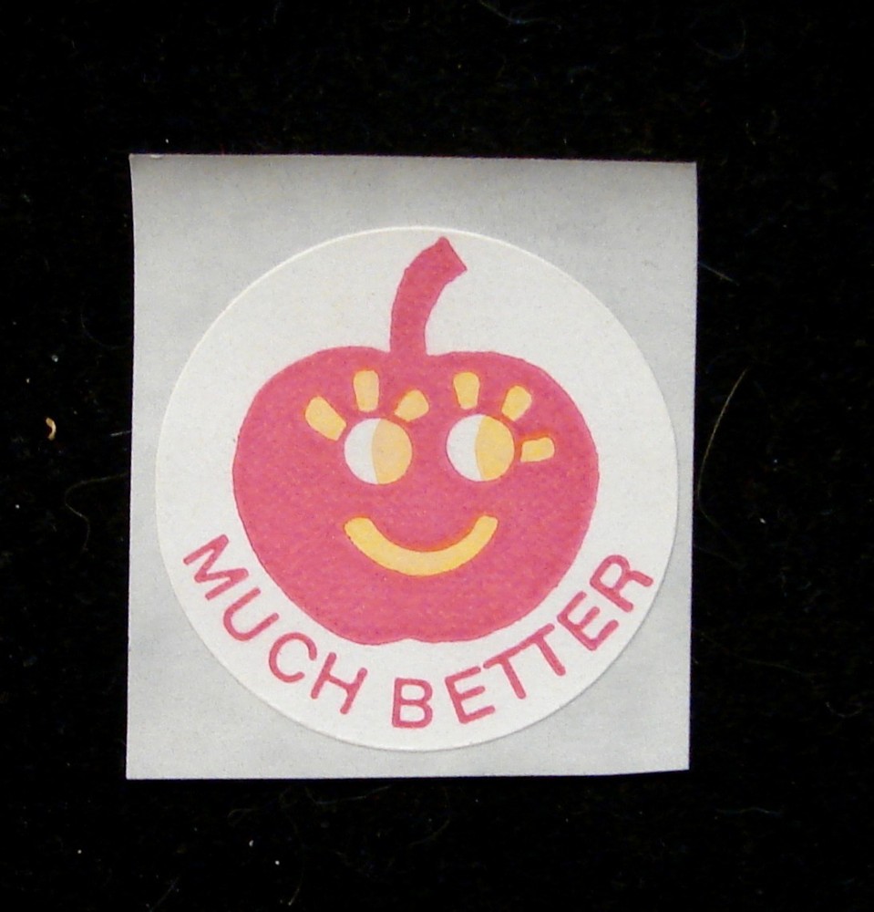 VINTAGE CTP 1977 MATTE SCRATCH & SNIFF STICKER *CHERRY* MUCH BETTER VERSION